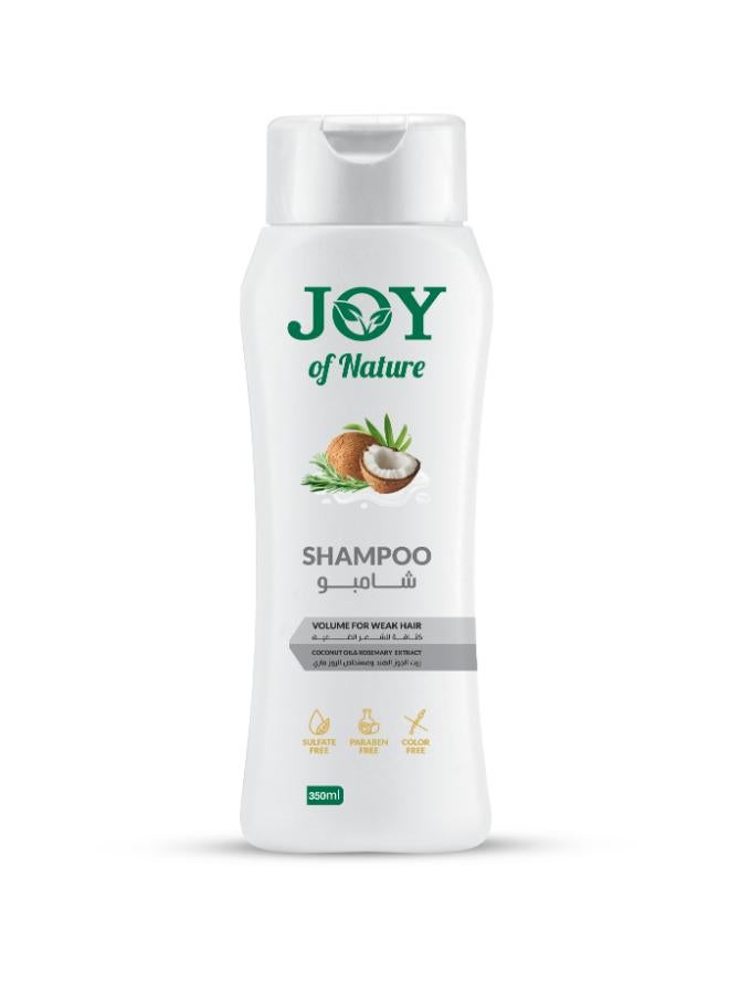 JOY - Coconut & Rose Mary Shampoo  - White 350ml - Image 1