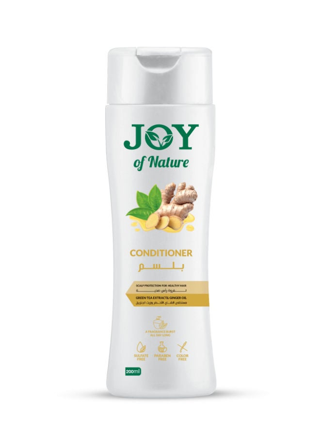 JOY - Green Tea & Ginger Conditioner  - White 200ml - Image 1