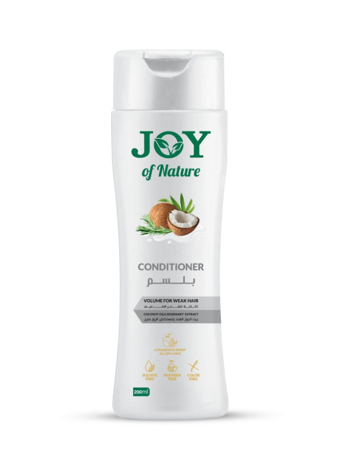 JOY Coconut & Rose Mary Conditioner  - White 200ml 