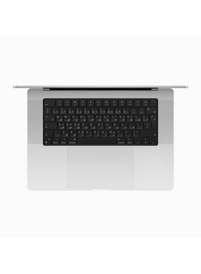 Apple - MacBook Pro With 16-Inch Liquid Retina XDR (3456x2234) Display,M4 Pro chip 14‑core CPU Processor/48GB RAM DDR5/1TB SSD/20‑core GPU/MacOS Sequoia/ English/Arabic Silver - Image 1