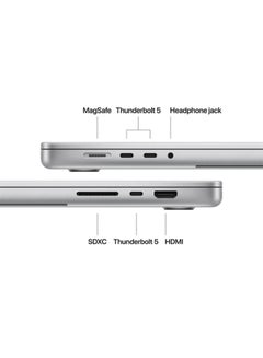 MacBook Pro With 16-Inch Liquid Retina XDR (3456x2234) Display,M4 MAX chip 16‑core CPU Processor/128GB RAM DDR5/2TB SSD/40‑core GPU/MacOS Sequoia/ English/Arabic Silver - pnsku/N70160533V/45/_/1741612926/f5a6e2fa-f95a-4c83-8f69-481ce2890ad0