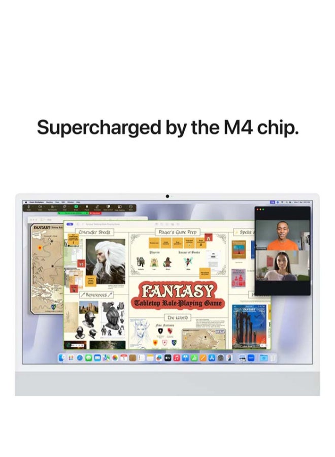 Apple iMac With 24-Inch 4.5K Retina (4480x2520) Display,M3 chip 8-core CPU Processor/16GB RAM DDR5/1TB SSD/10‑core GPU/MacOS Sonoma/ English/Arabic Silver - Image 5