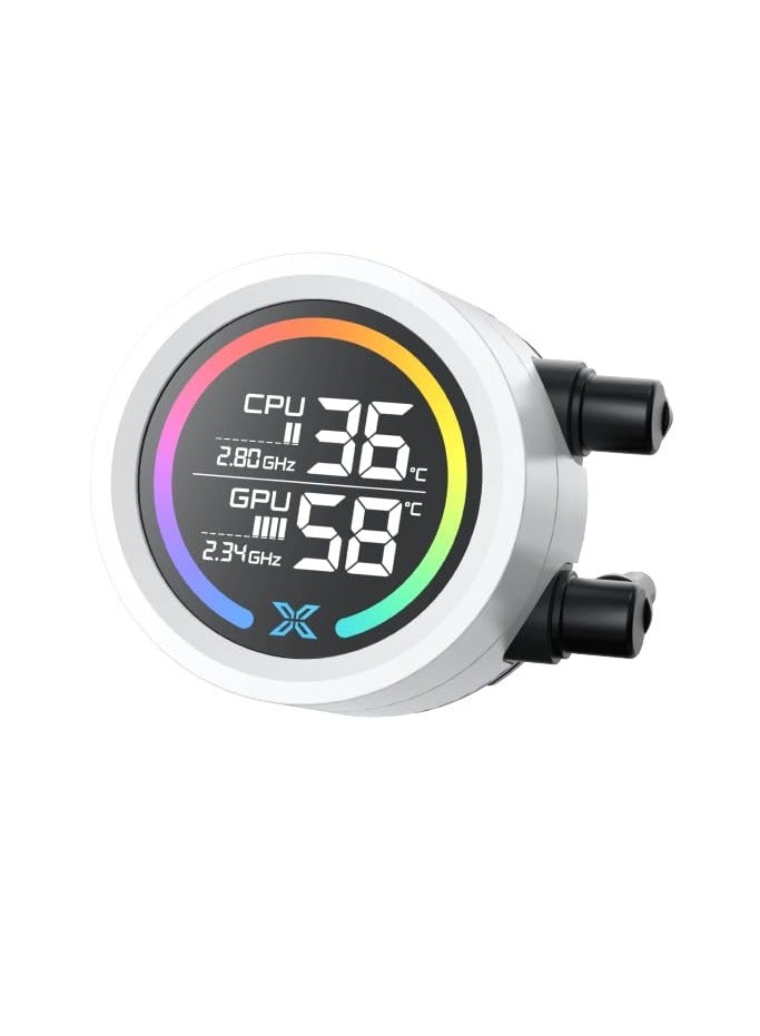 زيجماتيك LK 240 ديجيتال أركتيك (WH AIO، رأس مضخة LCD الرقمية ومروحة 240 مم PWM، وحدة تحكم ARGB صغيرة، مجموعة تثبيت إنتل وأيه إم دي) - Image 4