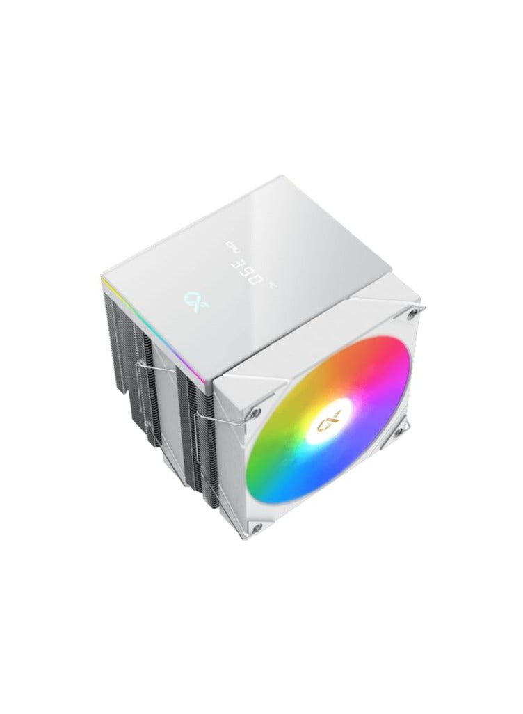 Xigmatek AK6 Dual Digital Arctic CPU Cooler, Black, 154mm, EN45844, LGA 1700/1200/115x, AM5/AM4, 240W TDP, ARGB LED, 78 CFM, 12VDC | White  - Image 2
