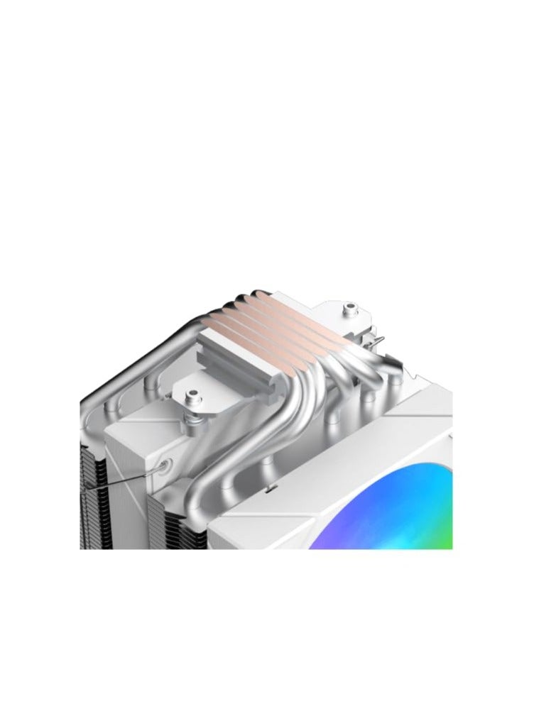 Xigmatek AK6 Dual Digital Arctic CPU Cooler, Black, 154mm, EN45844, LGA 1700/1200/115x, AM5/AM4, 240W TDP, ARGB LED, 78 CFM, 12VDC | White  - Image 4
