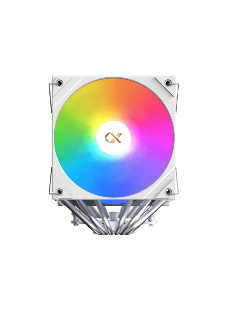 Xigmatek AK6 Dual Digital Arctic CPU Cooler, Black, 154mm, EN45844, LGA 1700/1200/115x, AM5/AM4, 240W TDP, ARGB LED, 78 CFM, 12VDC | White  - Image 3