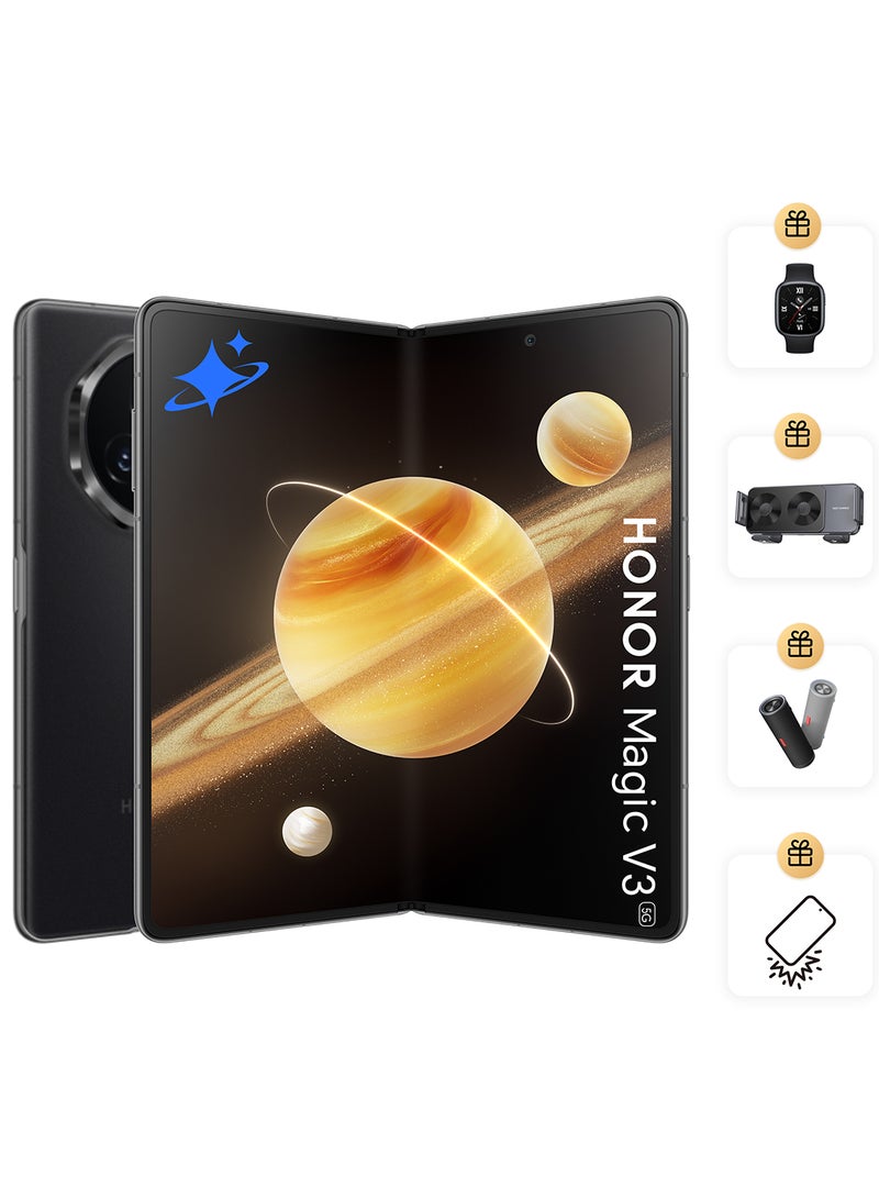 Honor Magic V3 5G Dual SIM Black 12GB RAM 512GB With Free Gifts And Screen Damage Protection - Middle East Version  - Image 1