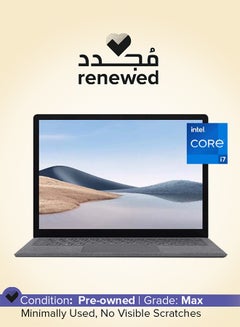 Microsoft Renewed - Surface Laptop 4 Laptop With 13-Inch Full HD Display,Intel Core i7-1185G7 Processor/Dual Core/11th Gen/16GB RAM/512GB SSD/Intel Iris XE Graphics/Windows 10 English/Arabic Platinum Fabric  - Image 1