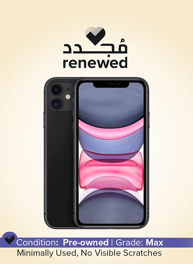 Apple Renewed - iPhone 11 128GB Black 4G With Facetime - International Version - Image 1