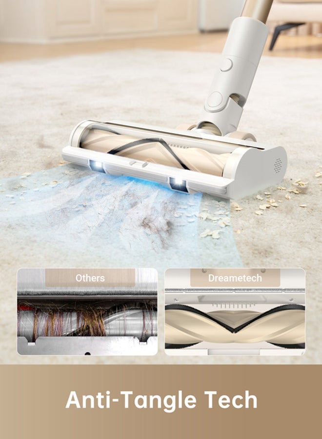 دريم مكنسة كهربائية لاسلكية دريم R10، مكنسة قوية بقوة 120AW مع مصابيح LED، فرشاة مضادة للتشابك، بطارية قابلة للشحن تصل إلى 60 دقيقة، مكنسة يدوية لتنظيف عميق للشعر، الأرضيات الصلبة، والسجاد - Image 4