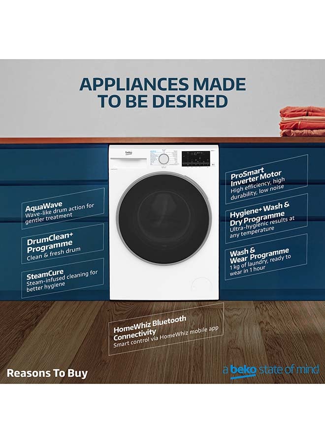 بيكو غسالة/مجفف 8/5 كجم، 1400 دورة في الدقيقة، 15 برنامج، ضوضاء منخفضة، برنامج غسيل وارتداء، غسيل بخاري، غسيل وتجفيف Hygiene+، غسيل سريع 14/28 دقيقة، ضمان 10 سنوات على محرك ProSmart العاكس - Image 5