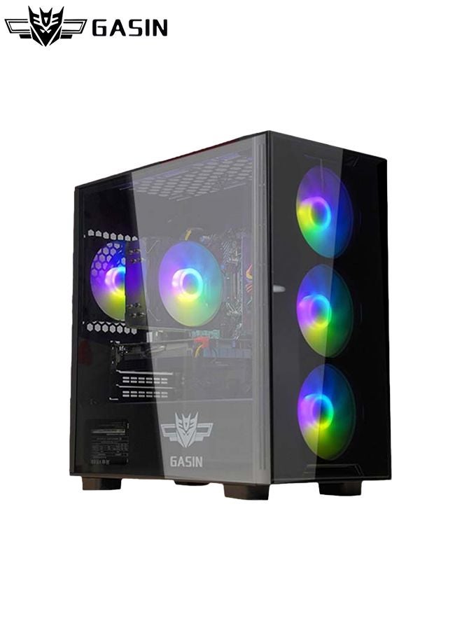 غاز كمبيوتر ألعاب عالي الأداء بمعالج Core i5-12490F/بطاقة رسومات انيفيديا جي فورس ار تي اكس3050 سعة 8 جيجابايت/ذاكرة وصول عشوائي (رام) سعة 16 جيجابايت/قرص اس اس دي سعة 1 تيرابايت/نظام التشغيل ويندوز 11/ أسود - Image 1