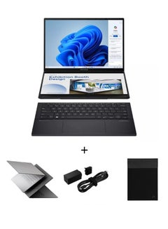 ASUS Zenbook Duo Laptop With 14 Inch 3K (2880x1800) OLED Display 120Hz,Intel ARL H Core Ultra 9 Processor/32GB RAM DDR5/2TB SSD/Windows 11 Home/Intel Arc Graphics/ English/Arabic Inkwell Gray  - Image 1