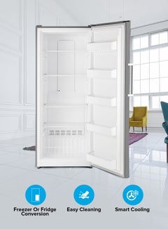جيباس 500 L Gross/433 L Net Capacity No Frost Upright Freezer Convertible And Huge Storage Capacity, Inverter Compressor, Freeze And Fridge Conversion Option, Digital Temperature Control, Door Open Alarm GRFU5125XHN 150 W GRFU5125XHN Metallic Grey  - Image 5
