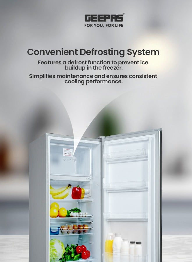 جيباس 173 L Single Door Refrigerator with Fast Cooling, Dedicated Chiller, Vegetable Crisper & LED Illumination 131 kW GRF2205SXE Siver  - Image 3