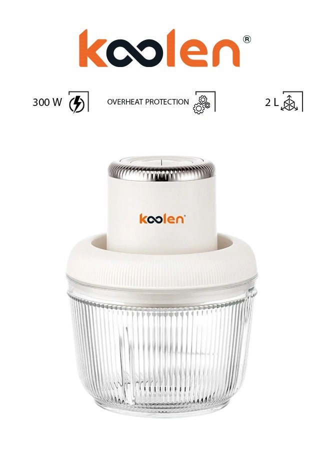 KOOLEN Glass Bowl Vegetable Cutter 300 W 801109014 Cream  - Image 1