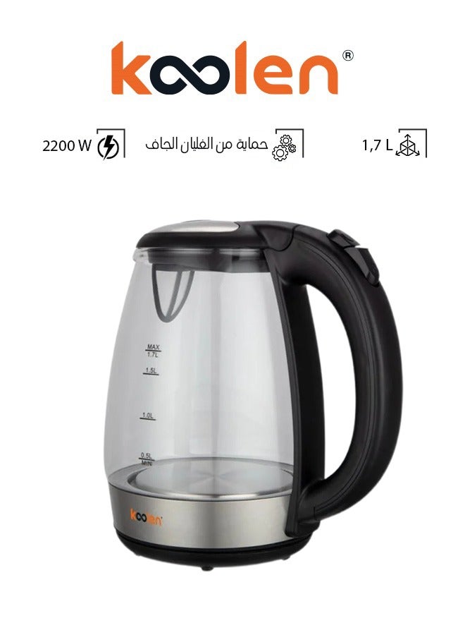 KOOLEN Stainless Steel Kettle - 1.7L - 1.7 L 2200 W 800102048 Steel - Image 1