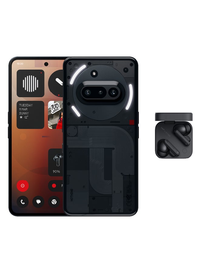 Nothing Phone (3a) Dual SIM  Black 12GB RAM 256GB  Bundle (CMF Buds) - Middle East Version  - Image 1