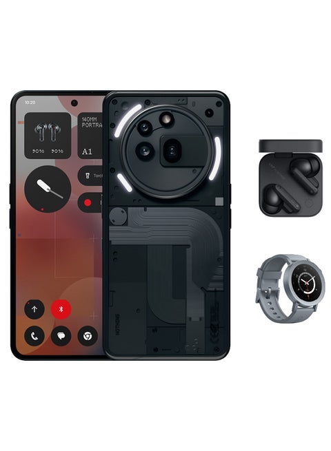 Phone (3a) Pro Dual SIM  Black 12GB RAM 256GB  Bundle (CMF Buds + CMF Watch Pro 2 ) - Middle East Version