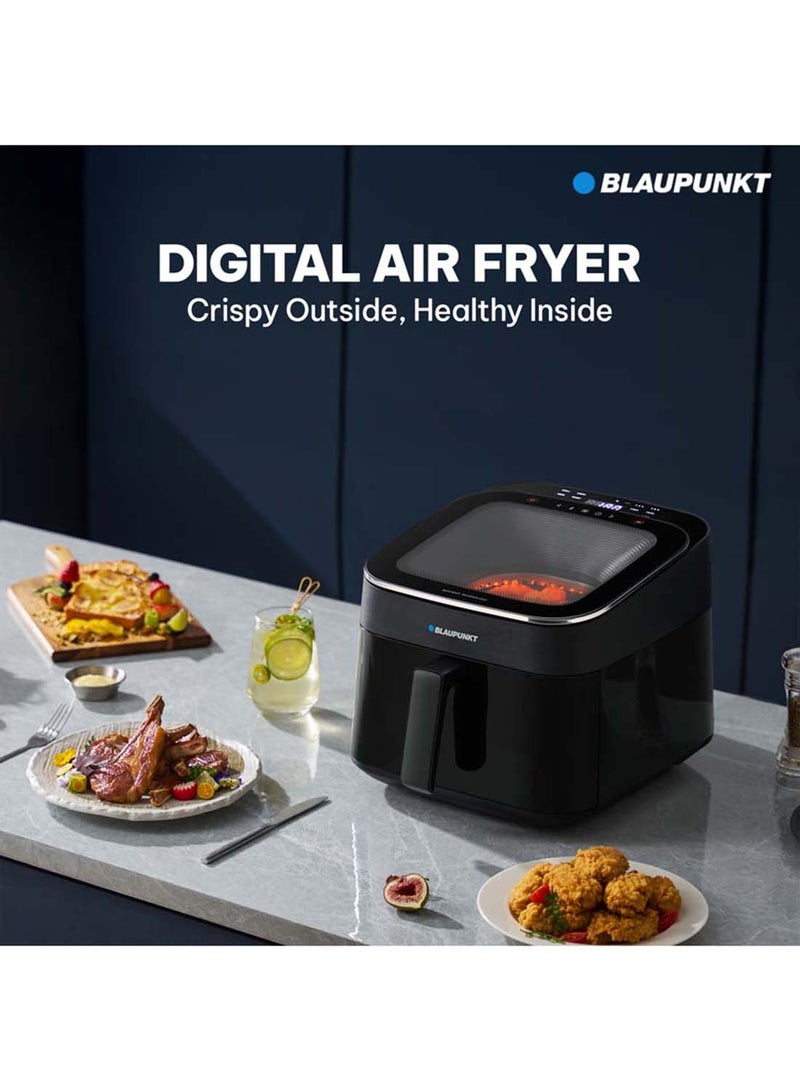 Blaupunkt Digital Air Fryer 1700W – Skylight Top Window, 6.5L Basket, 12 Preset Menus, LED Display, Rapid Air Circulation, Bladeless Fan, Cool-Touch Design, Easy to Clean, 2-Year Warranty 6.5 L 1700 W KAW717 Black - Image 2