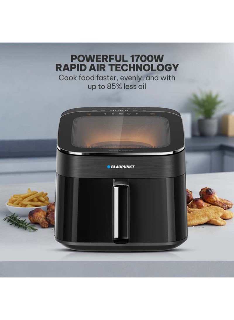 Blaupunkt Digital Air Fryer 1700W – Skylight Top Window, 6.5L Basket, 12 Preset Menus, LED Display, Rapid Air Circulation, Bladeless Fan, Cool-Touch Design, Easy to Clean, 2-Year Warranty 6.5 L 1700 W KAW717 Black - Image 4