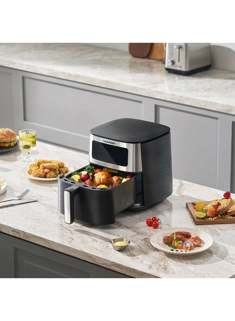 Blaupunkt - Digital Air Fryer, 8 Preset Menus, LED Display 5 L 1500 W KAD515 Stainless Steel/Black - Image 1