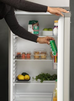 جيباس 350L Gross/311L Net Capacity Defrost Double Door Refrigerator - Quick Cooling, Low Noise, Adjustable Thermostat/ Equipped with Glass Shelves, Big Crystal Drawer/ Ideal for Keeping Fruits, Vegetables, Dairy, Meats Fresh, 1-Year Warranty 120 W GRF3500SXE Silver  - Image 4