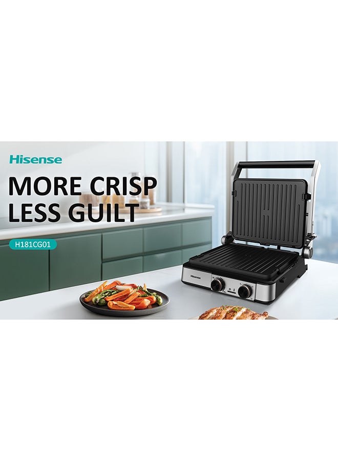 Hisense Contact Grill Smart Control 2000 W H181CG01 Black - Image 3