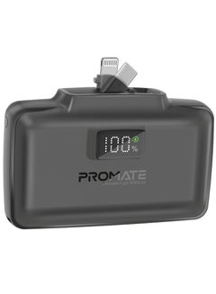 PROMATE 10000 mAh Power Bank, Compact Power Bank with 20W USB-C™ In/Out Foldable Connector, 20W Lightning Foldable Connector, Ultra-Fast 20W USB-C™In/Out Port, Charge Protection, LED Display, PowerUp-10Duo Black  - Image 2