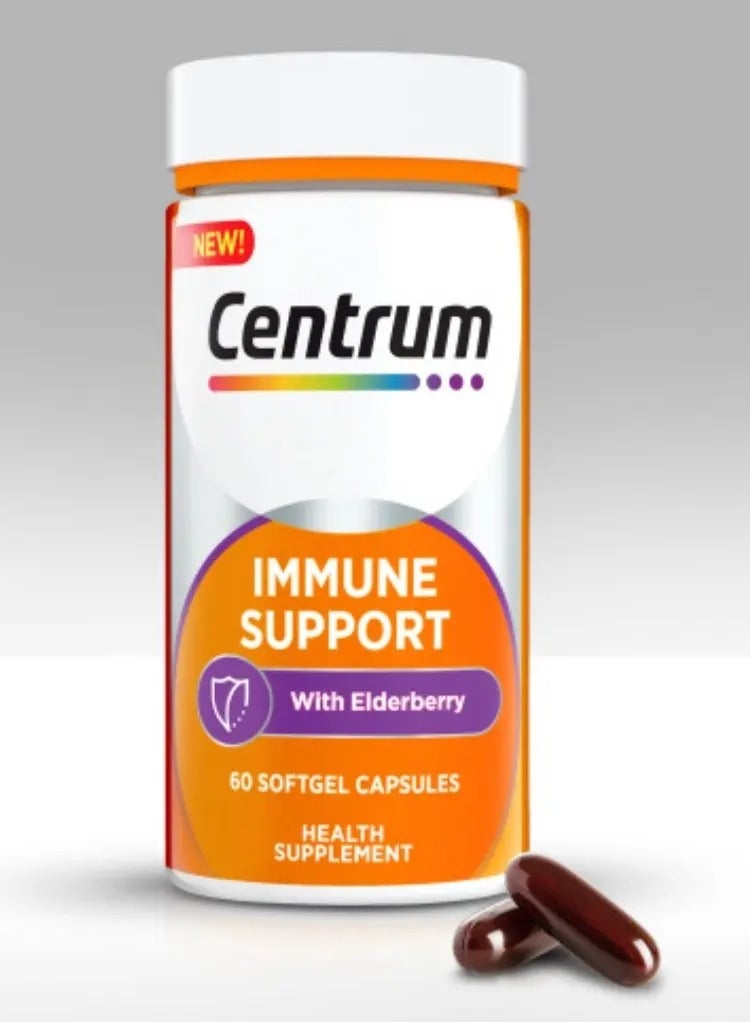 Centrum Immune Support With Elderberry 60 Capsules Dietary Supplement  - Image 1