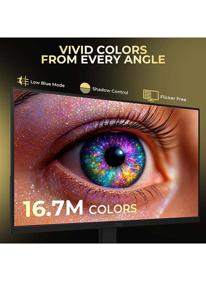 AOC 22 inch FHD 100hz 1ms, Low Blue Mode, flicker reduction  VGA × 1, HDMI 1.4 × 1,   Adaptive-Sync Black - Image 4