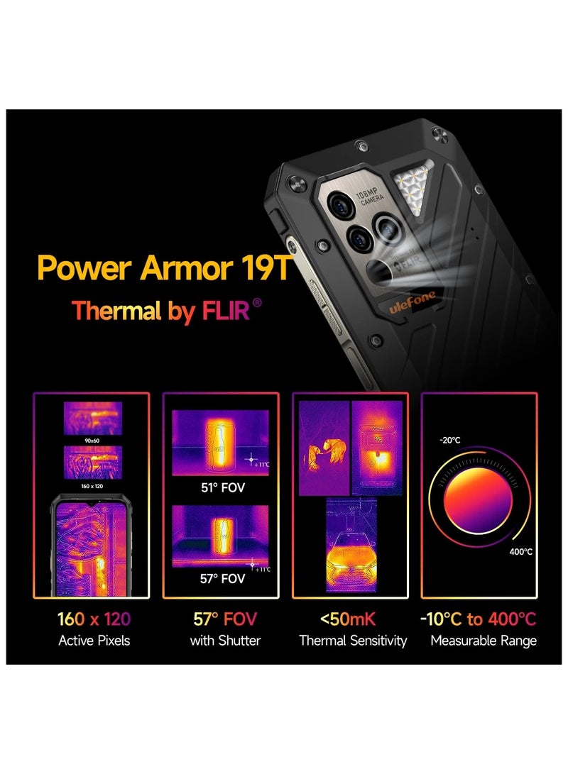 أوليفون كاميرا تصوير حراري Power Armor 19T FLIR® هاتف متين 17GB RAM +256GB ROM Helio G99 66W للهواتف المحمولة - Image 5