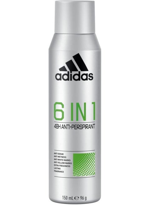 6 In 1 Anti-Perspirant SPRAY For MEN 150ml