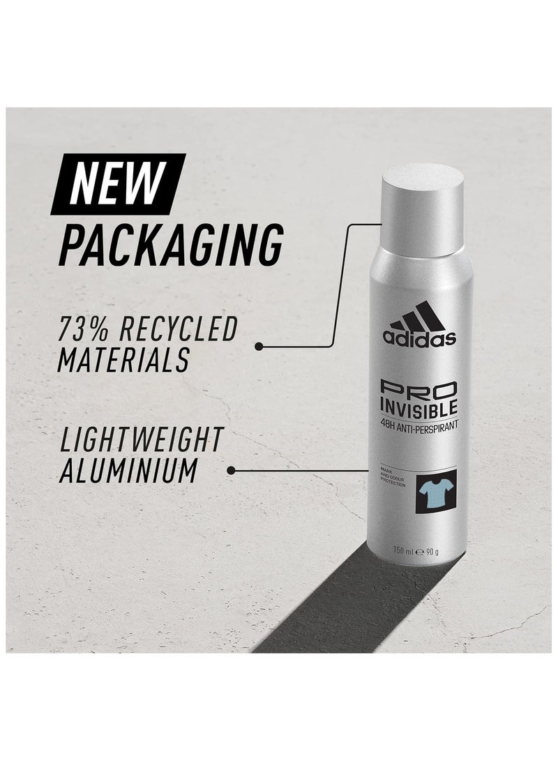 Adidas PRO INVISIBLE Anti-Perspirant SPRAY For MEN 150ml - Image 3