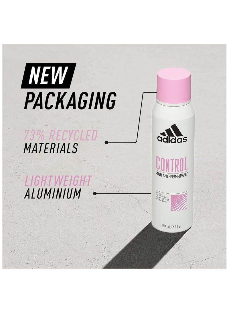 Adidas CONTROL Anti-Perspirant SPRAY For Women 150ml - Image 5