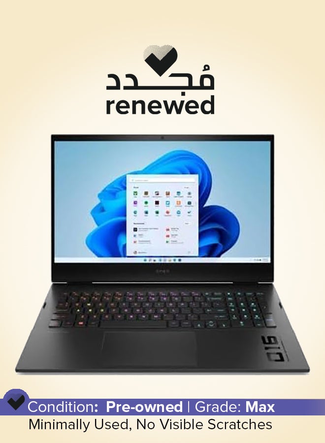 HP Renewed - Omen 16-b1350tx Gaming Laptop With 16-Inch Full HD Display, Intel Core i7-11800H/11th Gen/16GB RAM/1TB SSD/8GB Nvidia GeForce RTX 3070/Windows 11 Home English Black - Image 1