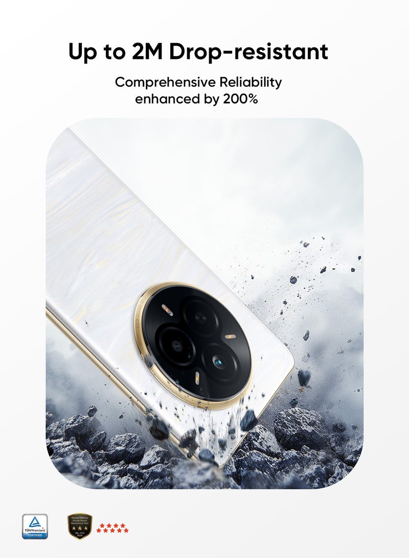 realme - 14 Pro AI  Dual SIM Pearl White 12GB RAM 256GB 5G - Middle East Version - Image 1