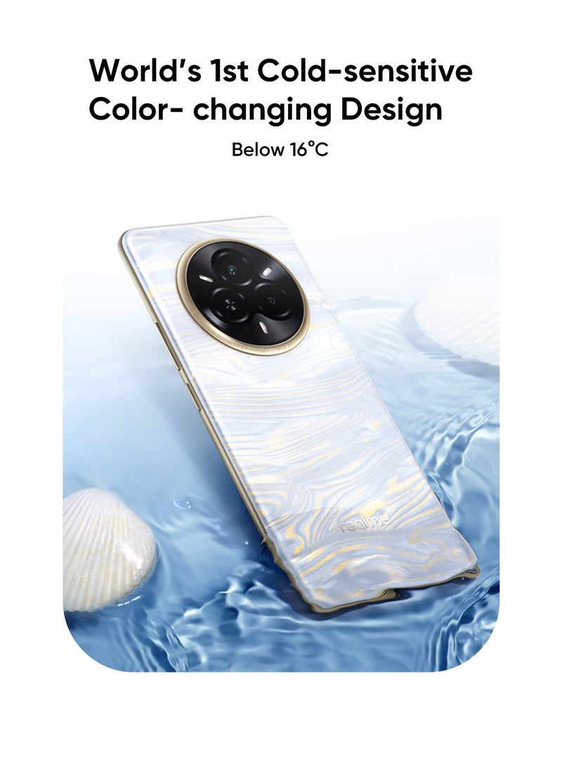 realme - 14 Pro AI Dual SIM Pearl White 12GB RAM 512GB 5G - Middle East Version - Image 1