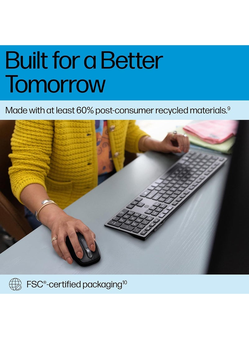 720 Multi Device Rechargeable Wireless Keyboard And Mouse Combo 9t5a9aa Nightfall Nightfall black