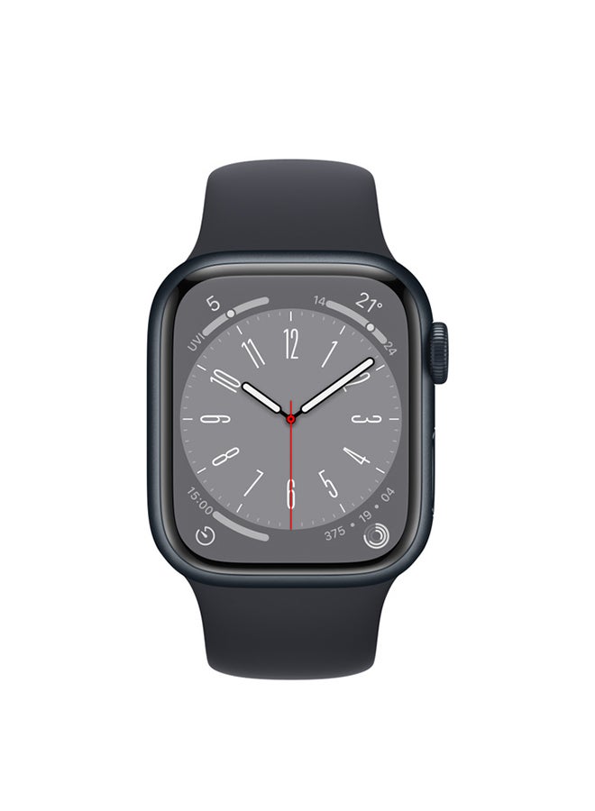 Apple Renewed - Watch Series 8 GPS 45mm Midnight Aluminium Case Sport Band Midnight Midnight Sport Band - Image 2