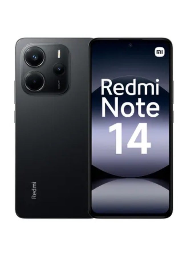 Xiaomi Redmi Note 14 Dual SIM, 128GB, 6GB RAM, 4G LTE - Midnight Black  - Image 1