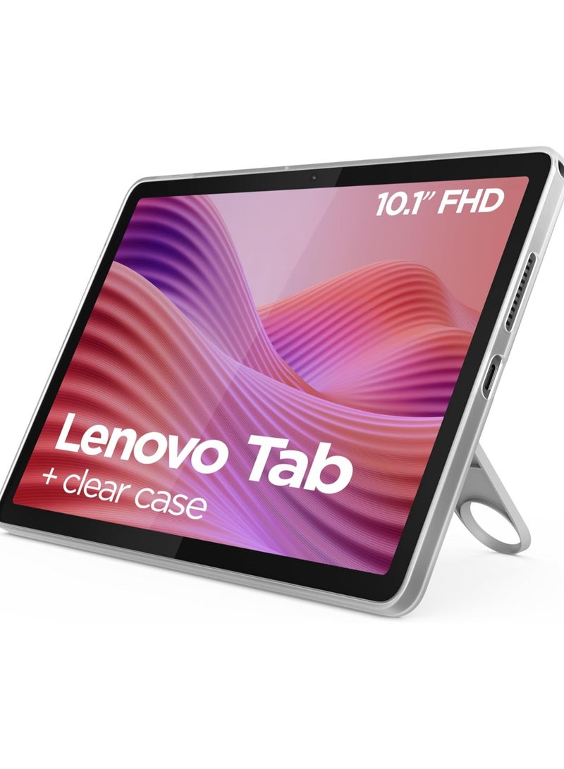 Lenovo Tab  10.1 inch 4GB RAM, 128GB ROM with Clear Case 4G Luna Grey - Middle East Version  - Image 1