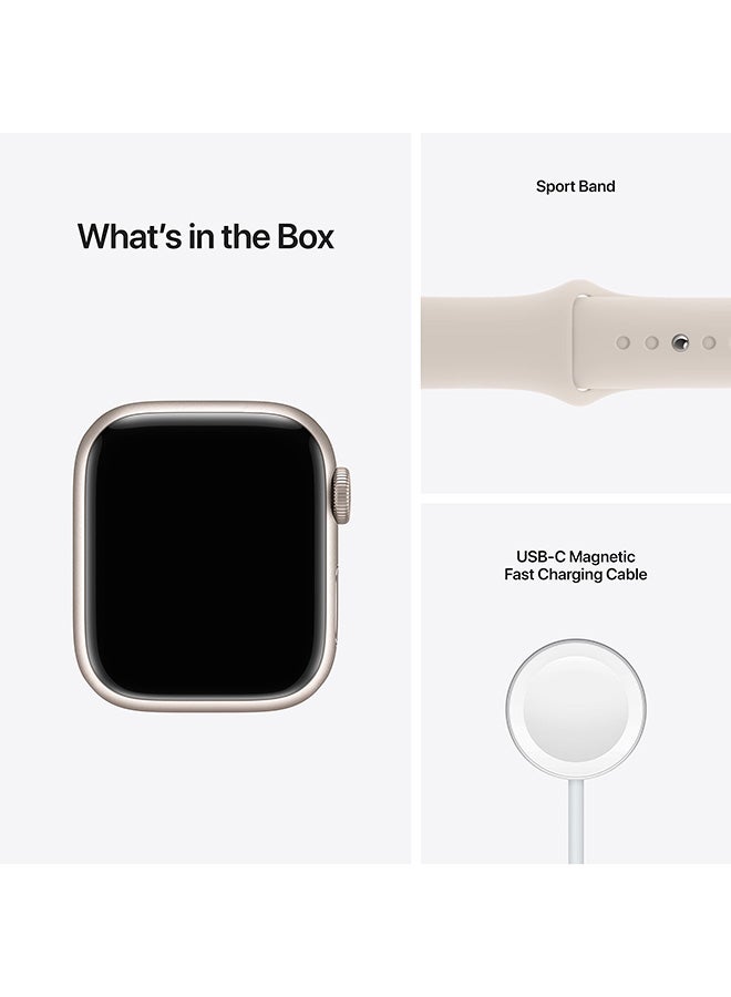 Apple - Renewed - Watch Series 7 GPS Aluminium Case With Sport Band Starlight - Image 1