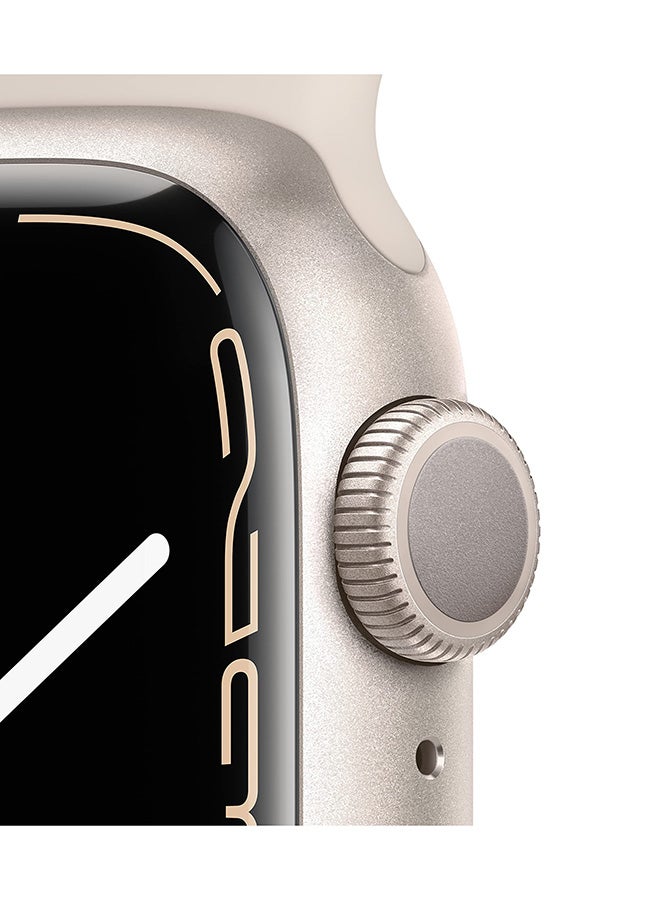 Apple - Renewed - Watch Series 7 GPS Aluminium Case With Sport Band Starlight - Image 1