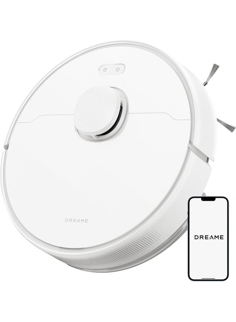 D9 Max Gen 2 Robot Vacuum Cleaner with Mop, 6000Pa Robot Vacuum Cleaner, LDS Navigation, Multiple Maps, Suitable for Floors/Carpets/Pet Hair, WiFi/Alexa/APP Control, 2 Years Warranty 0.01 W D9 MAX Gen2 White