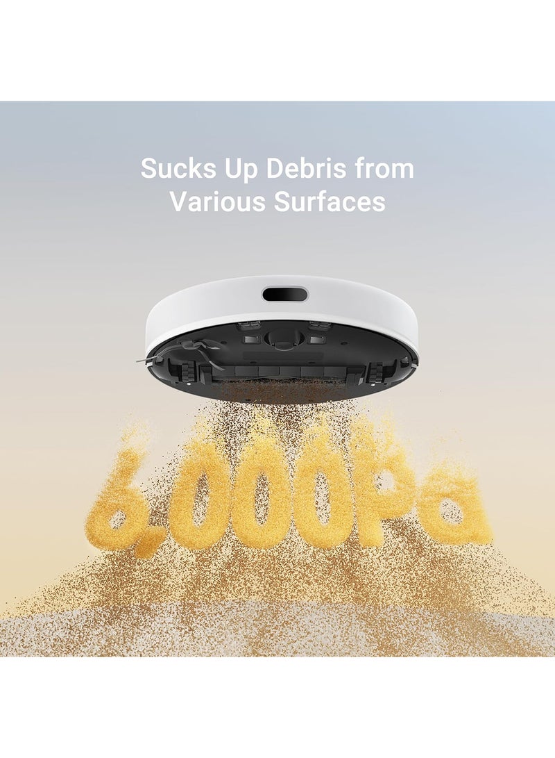 Dreame - D9 Max Gen 2 Robot Vacuum Cleaner with Mop, 6000Pa Robot Vacuum Cleaner, LDS Navigation, Multiple Maps, Suitable for Floors/Carpets/Pet Hair, WiFi/Alexa/APP Control, 2 Years Warranty 0.01 W D9 MAX Gen2 White - Image 1