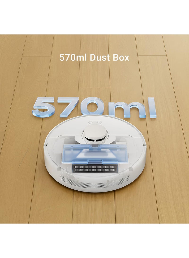 Dreame - D9 Max Gen 2 Robot Vacuum Cleaner with Mop, 6000Pa Robot Vacuum Cleaner, LDS Navigation, Multiple Maps, Suitable for Floors/Carpets/Pet Hair, WiFi/Alexa/APP Control, 2 Years Warranty 0.01 W D9 MAX Gen2 White - Image 1