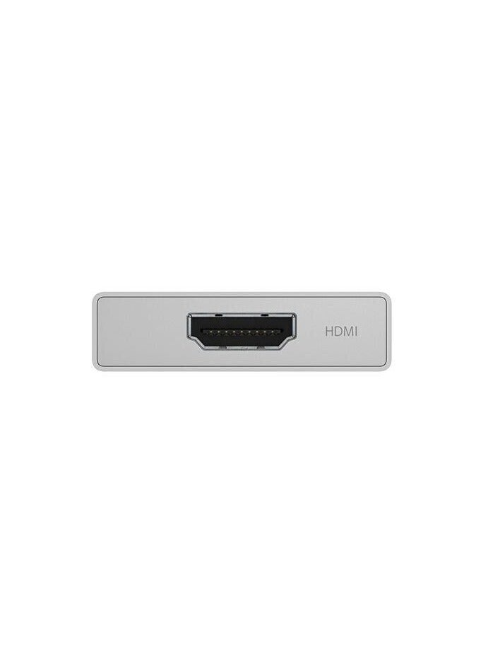 Xiaomi - 5-in-1 Type-C Hub,Multipurpose Hub with USB3.0,HDMI for Devices with Type-C,USB-A or HDMI ports 11.25cm Silver - Image 1
