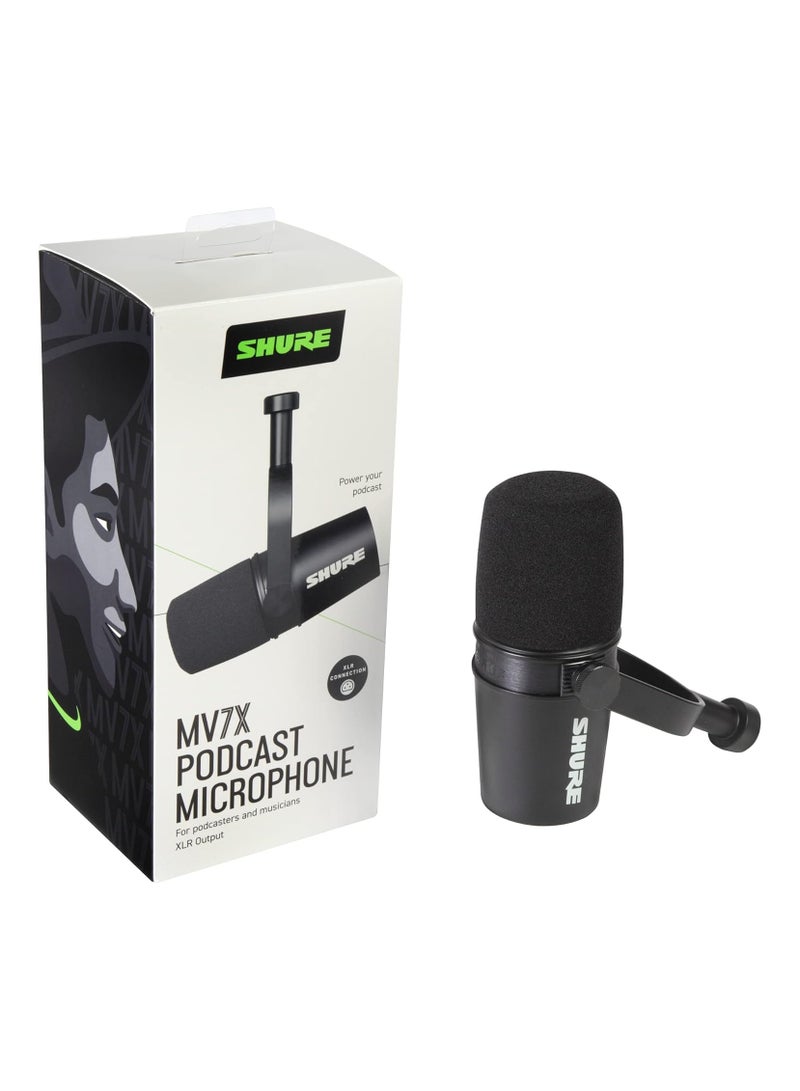 Shure Microphone - XLR Only Pro Quality Dynamic Mic for Podcasting & Vocal Recording, Voice-Isolating Technology, All Metal Construction, Mic Stand Compatible, Optimized Frequency - MV7X Black  - Image 4