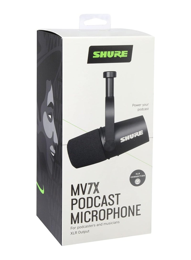 Shure Microphone - XLR Only Pro Quality Dynamic Mic for Podcasting & Vocal Recording, Voice-Isolating Technology, All Metal Construction, Mic Stand Compatible, Optimized Frequency - MV7X Black  - Image 3